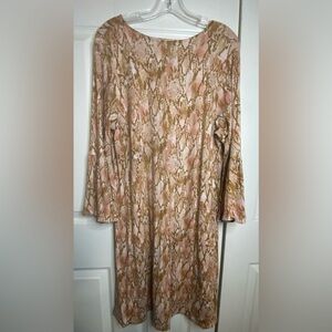 New Directions, Light brown, python printed dress. Plus-size dress Size 1X